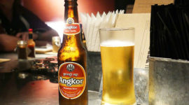 Drink Angkor beer in the bars of Phnom Penh