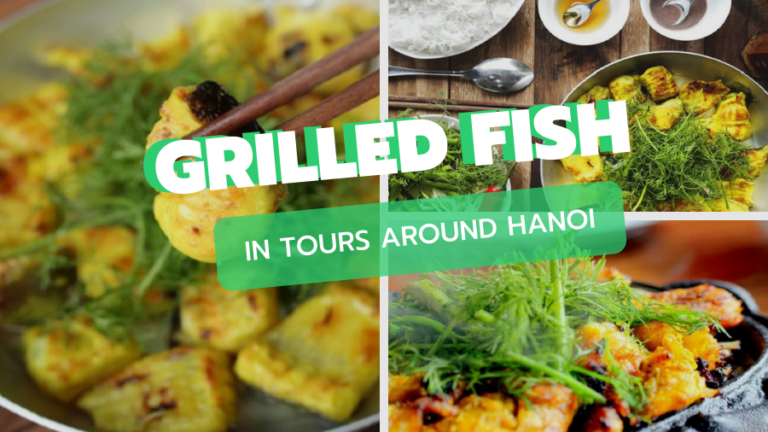 Grtilled fish in tours around Hanoi